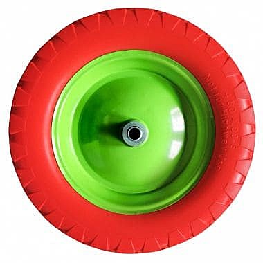 Колесо полиуретановое 4.80/4-8, длина оси 90мм, подшипник 20мм// Сибртех