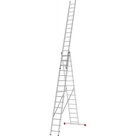 Лестница алюминиевая трёхсекционная Новая Высота NV 2230, 3х15 перекладин