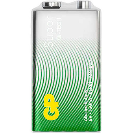 GP Батарейка крона 9V/6LR61 алкалиновая щелочная Super Alkaline, 1шт,в пленке 1604AA21RA-5CRS1