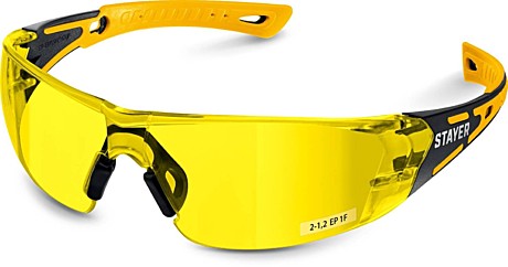 STAYER MX-9 жёлтые защитные очки, открытые, оптический класс 1