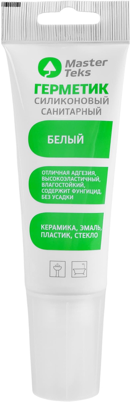 Герметик силиконовый санитарный MasterTeks 40мл белый