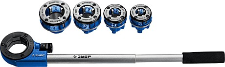 ЗУБР набор клуппов с трещоткой №4, Профессионал