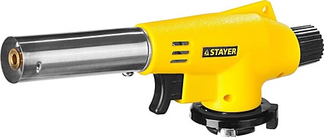 STAYER MaxTerm MG 100,1300 С,газовая горелка с пьезоподжигом на баллон с цанговым соединением