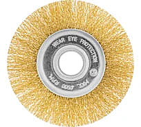 Щетка для УШМ, 125 мм, посадка 22,2 мм, плоская, латунированная витая проволока// Matrix