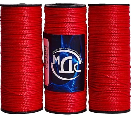 Нить круч. ПП 1,2мм 100м красная