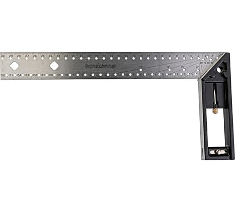 Угольник разметочный, 300мм, выдвижной упор, чертилка, Hanskonner