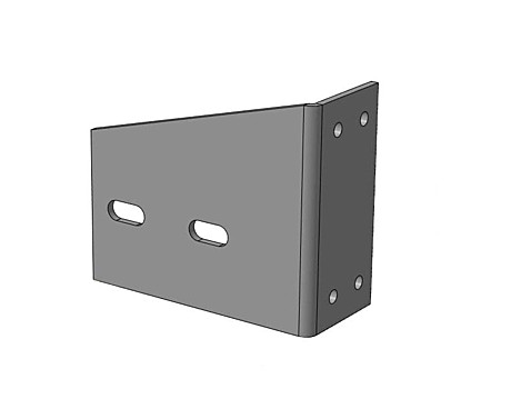 Кронштейн с метизами для ловителя нижнего для балки 71х60х3,5