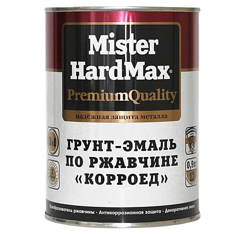 Грунт-эмаль Корроед Вишневый RAL3003 по ржавчине (БАН 0,9 КГ)