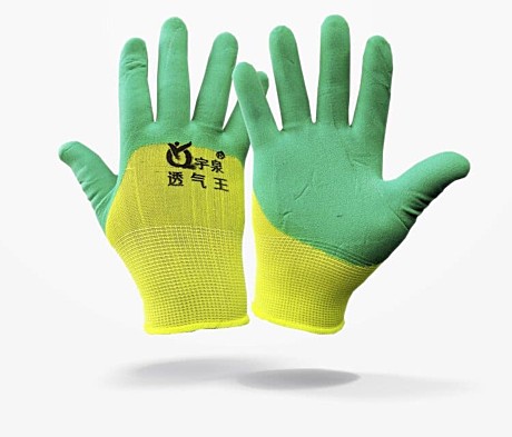 Перчатки нейлоновые кислотно-желтые 13кл 10