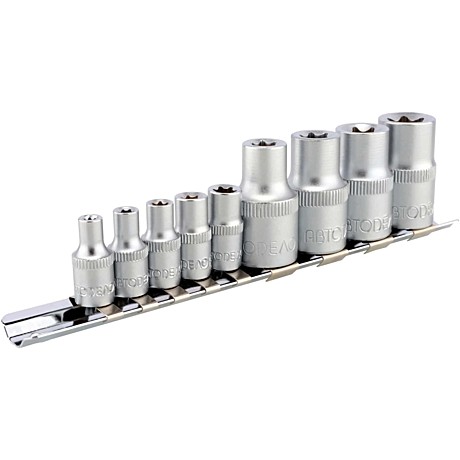 АвтоDело набор головок TORX E4-E16 DR1/4&1/2, 9пр, планка 39829 106696
