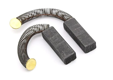 Щетки угольные для пылесоса УРАЛЕЦ 6х8х25 пружина пятак-круг d7 (422)