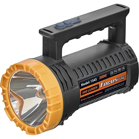Focusray 1343 Фонарь акк. 2400 mAH WHITE LASER 500 люмен USB кабель