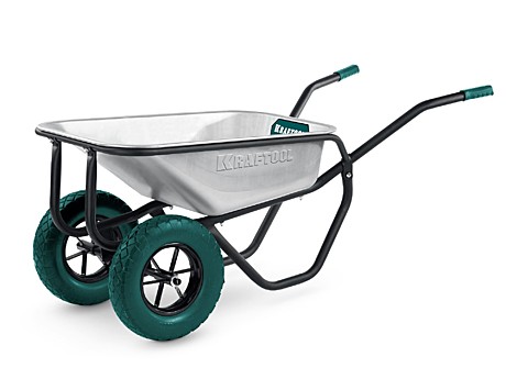 KRAFTOOL MAXDrive-2 110л, 280кг, двухколесная, с трубным усилителем, кузов 0,9мм, полиуретановые кол