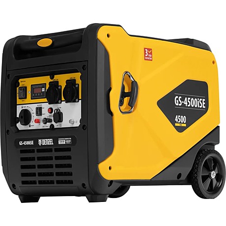 Генератор инверторный GS-4500iSE, 4,5 кВт, 230 В, закрытый корпус, электростартер// Denzel