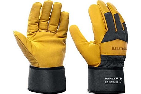 KRAFTOOL PANZER,XL(10) комбинированные кожаные рабочие перчатки