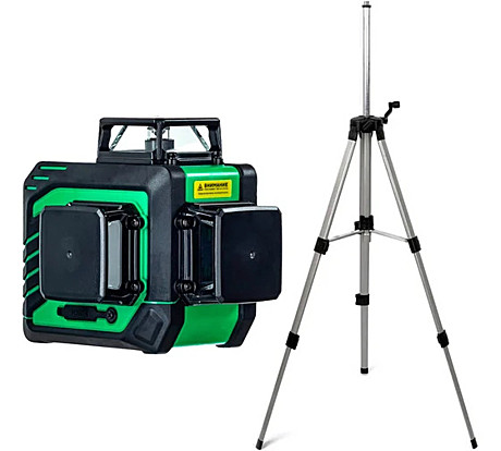Лазерный уровень INSTRUMAX GREENLINER 3-360 SET+Штатив телескопический TR-120