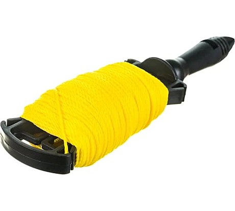 Шнур нейлоновый разметочный на катушке с ручкой D1,5мм, 50м.// Matrix