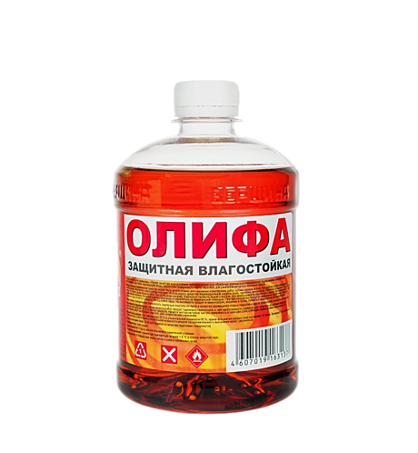 Олифа защитная влагостойкая 0,5л. (пэт/т;20шт) Вершина СПб