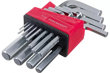 Forcekraft Ключи Г-образные 6-гранные, набор 13 предметов (2, 2.5, 3-8, 10, 12, 14, 17, 19мм)