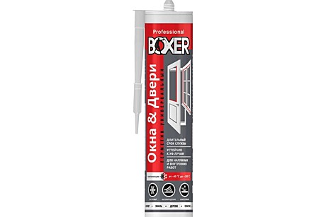 Boxer U,герметик силиконовый унив.бесцвет., 290гр (24шт)