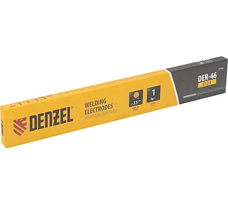 Электроды DER-46, диам. 2.5 мм, 1 кг, рутиловое покрытие// Denzel