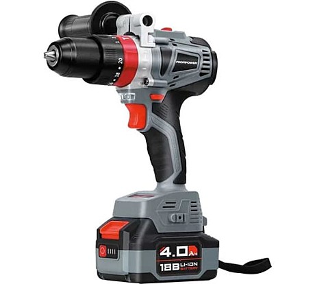 Дрель аккумуляторная PROFIPOWER MK DHP-18V 18В 80Нм 1900 об/м б/щет, удар 2*4Ач ЗУ кейс