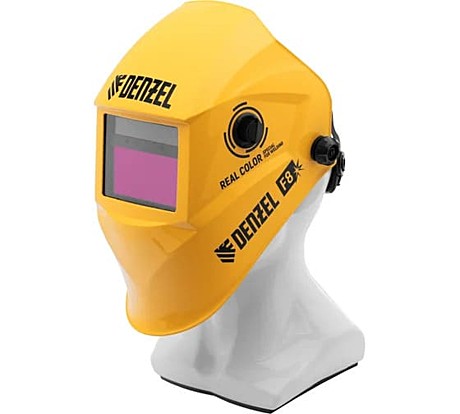 Щиток защитный лицевой (маска сварщика) F8, см. окно 100х50, Real Color, DIN 4-8 / 9-14 // Denzel