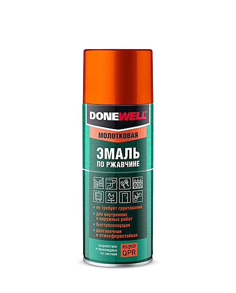 Бронзовая эмаль молотковая по ржавчине DONEWELL DW-3006 520мл (12шт)