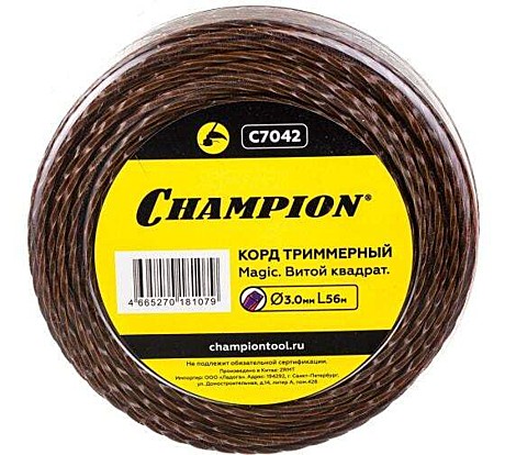 Леска CHAMPION Magic 3,0*56 м (витой квадрат)
