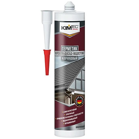 Герметик KIM-TEC КРОВЕЛЬНО-КАУЧУКОВЫЙ Прозрачный, 310мл(12шт).