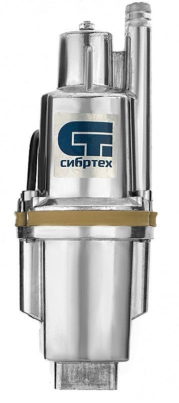 Вибрационный насос СВН300-25, верхний забор, 300 Вт, напор 75 м, 1200 л/ч, кабель 25 м//Сибртех