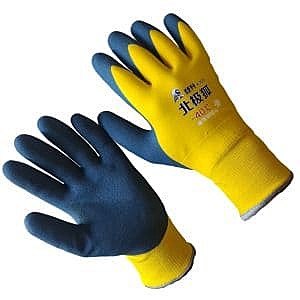 Перчатки желто-черный облив -40С морозостойкие