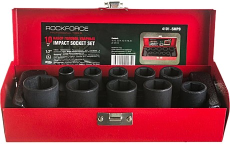 Rockforce Набор головок ударных, 10пр. RF-4101-5MPB