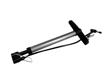 Насос ручной (004) напольный (стальной), двойная ручка, шланг A/V, 30*280
