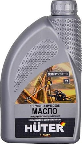Масло 2T полусинтетичесое для двухтактных двигателей, для техники Huter, 1л