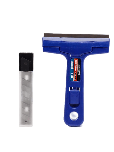 Скребок для стекол со сменными лезвиями 5шт