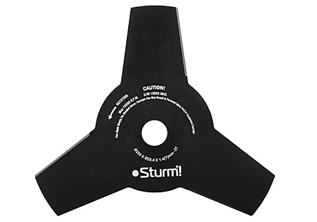 Нож ТРЕХЛЕПЕСТКОВЫЙ для триммера, 255mm*1,4 Sturm!