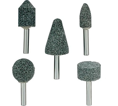 Набор шарошек абразивных для дрели (ПШМ), 63С, 5 шт.// Denzel