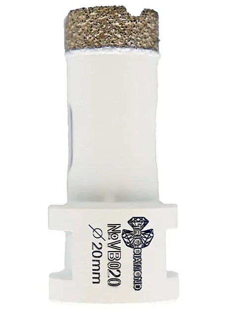 Коронка алмазная по керамограниту 20мм, М14, Vacuum Brazed