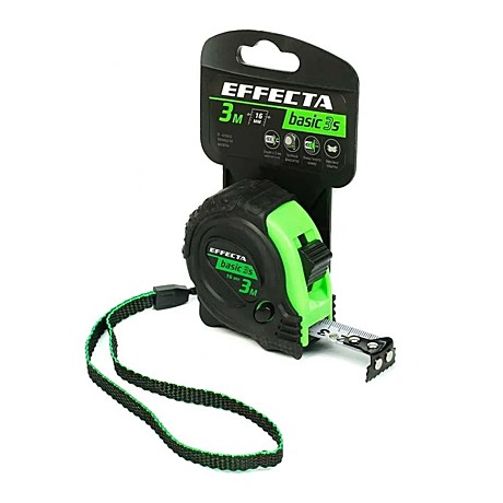 Рулетка Effecta Basic 3S 3м/16мм с магнитом, 3 стопа