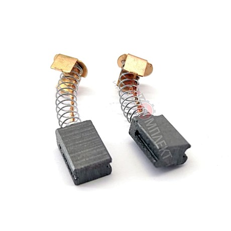 Электроугольные щетки (пара) 5х8х12 Проточка 2, пружина, пятак-зацепы подходит для Creapo WS-125