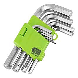 Набор ключей имбусовых Tamper-Torx, 9 шт.: ТТ10-ТТ50, 45х, закаленные, короткие, никель//Сибртех