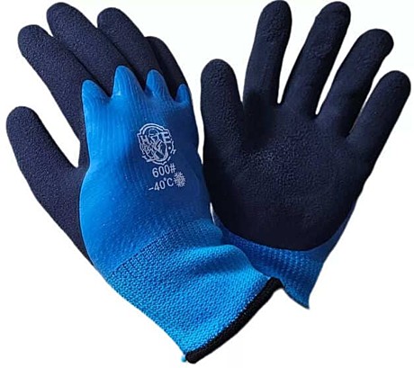 Перчатки сине-черный облив -30С морозостойкие