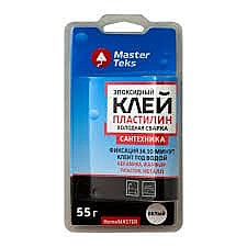 Клей-пластилин эпоксидный холодная сварка для сантехники MasterTeks HM 55гр белый