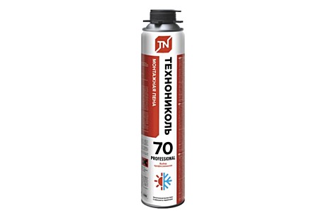Пена монтажная профессиональная ТЕХНОНИКОЛЬ 70 PROFESSIONAL всесезонная, 12*1020 гр.
